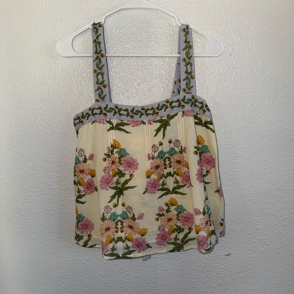 Bila Cream Floral Camisole Top